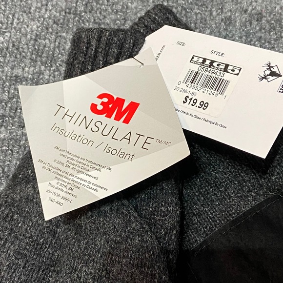 Hot Shot Gloves Fingerless Wool Blend Flip Top Mittens Hunting Gray NWT Warm - Picture 6 of 7